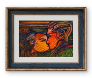 Rubens Gerchman - Beijo x/100. Serigrafia, 63x93 cm.