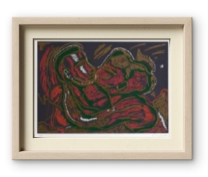 Rubens Gerchman - Beijo 6/100. Serigrafia, 40x55 cm.